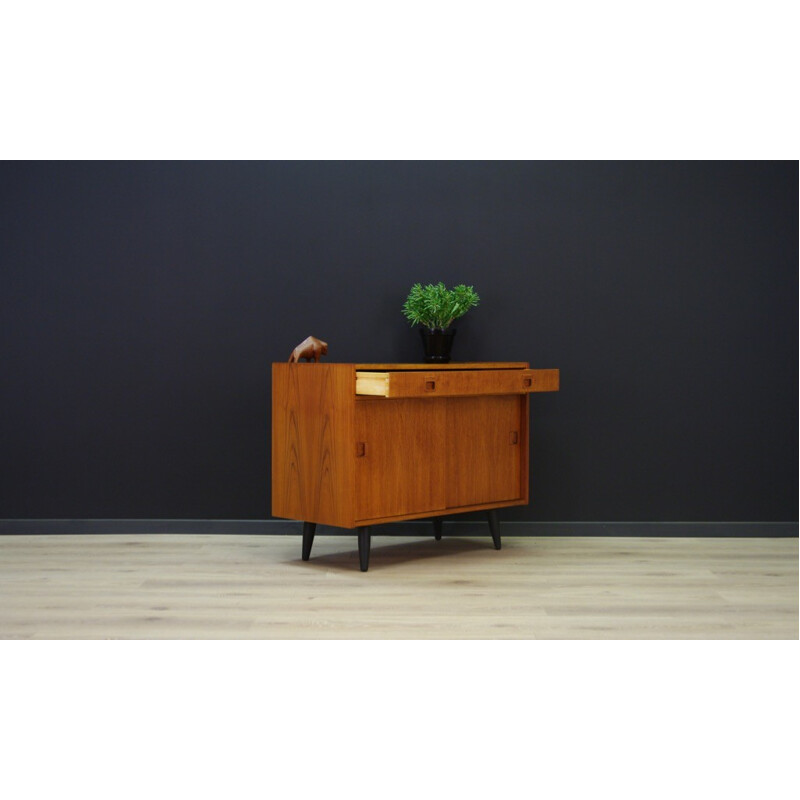 Vintage one drawer teak cabinet - 1960s