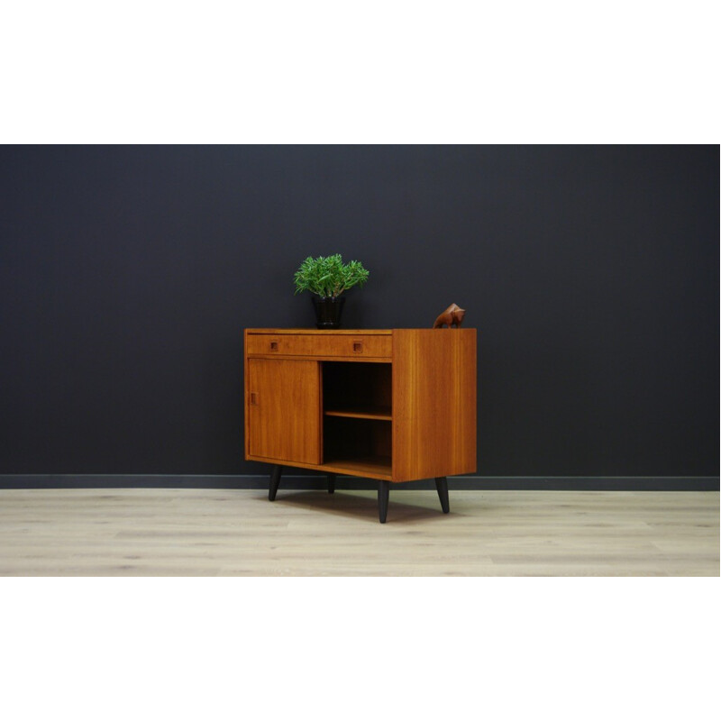 Vintage one drawer teak cabinet - 1960s