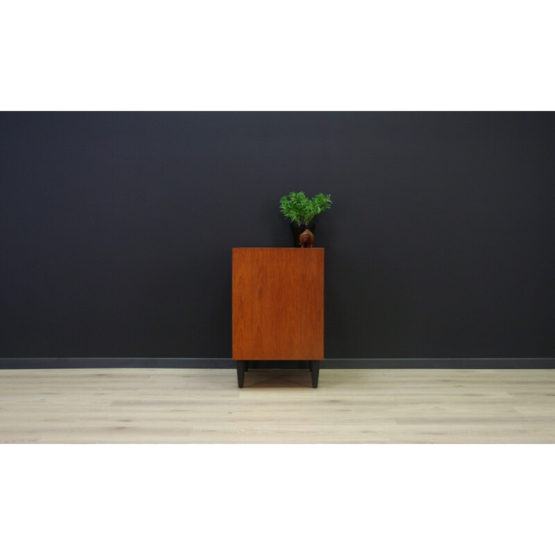 Vintage Danish teak chest of 5 drawers - 1960s