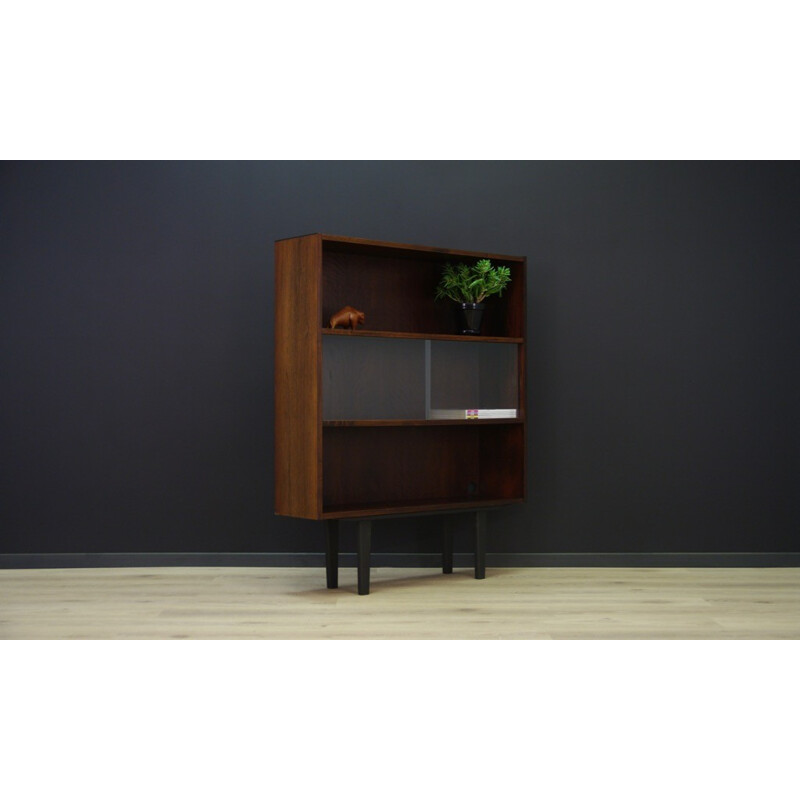 Vintage veneered with rosewood bookcase - 1960s