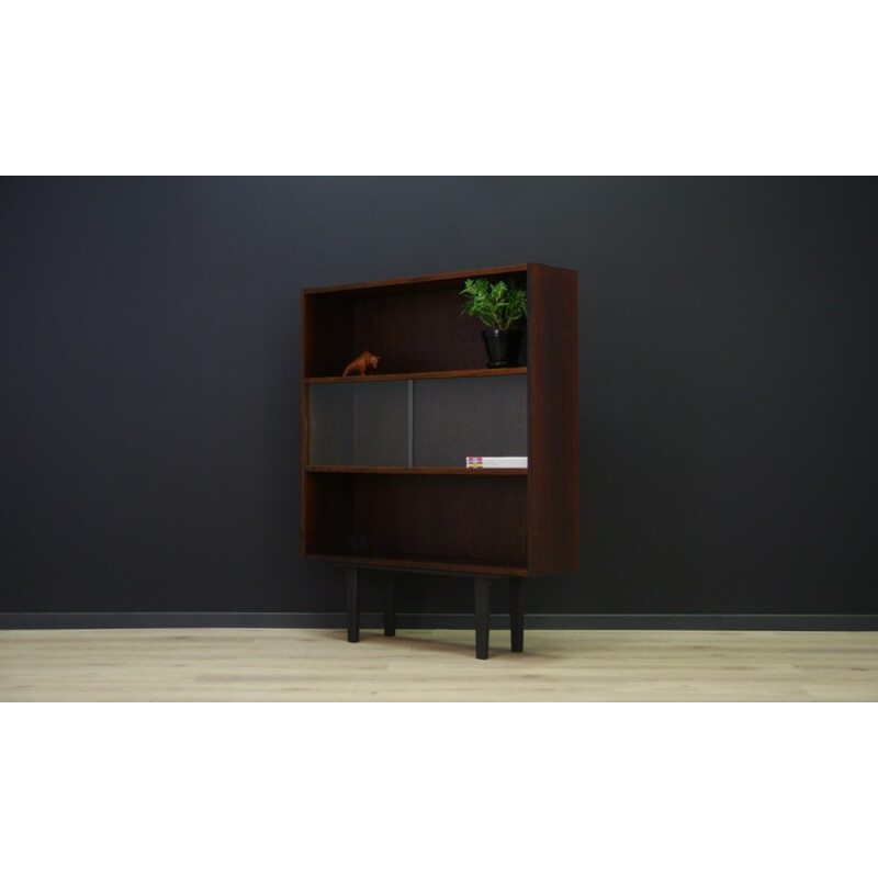 Vintage veneered with rosewood bookcase - 1960s