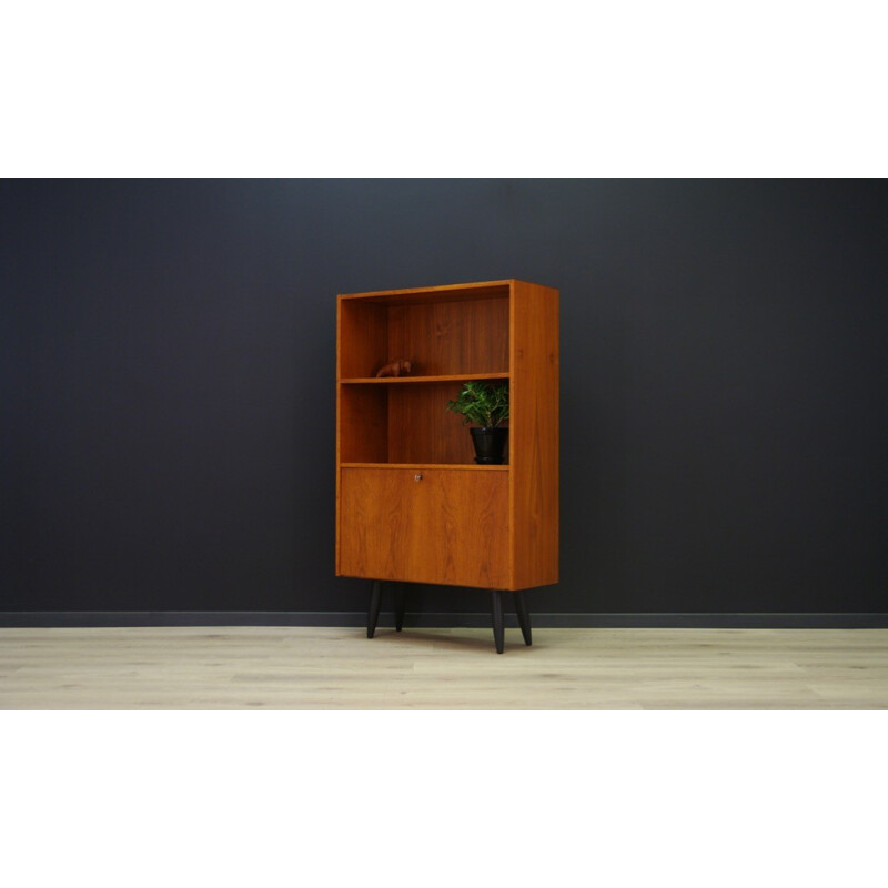 Vintage veneered with teak cabinet with one shelf - 1960s