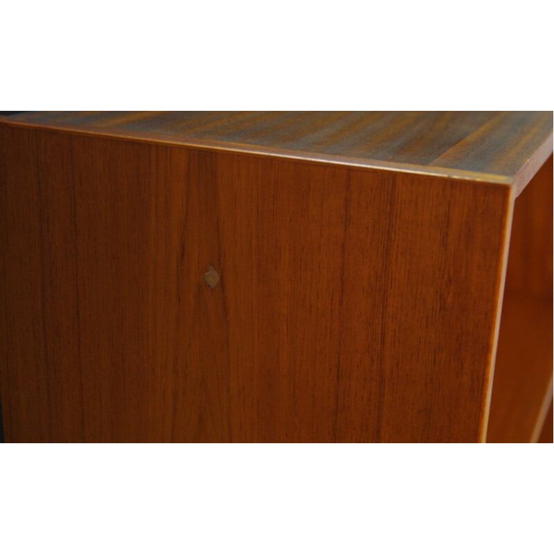 Vintage veneered with teak cabinet with one shelf - 1960s