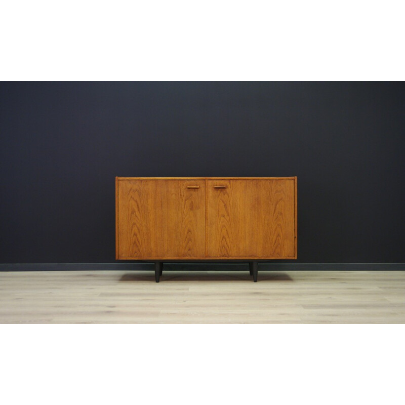 Vintage veneered with ash chest of drawers - 1960s