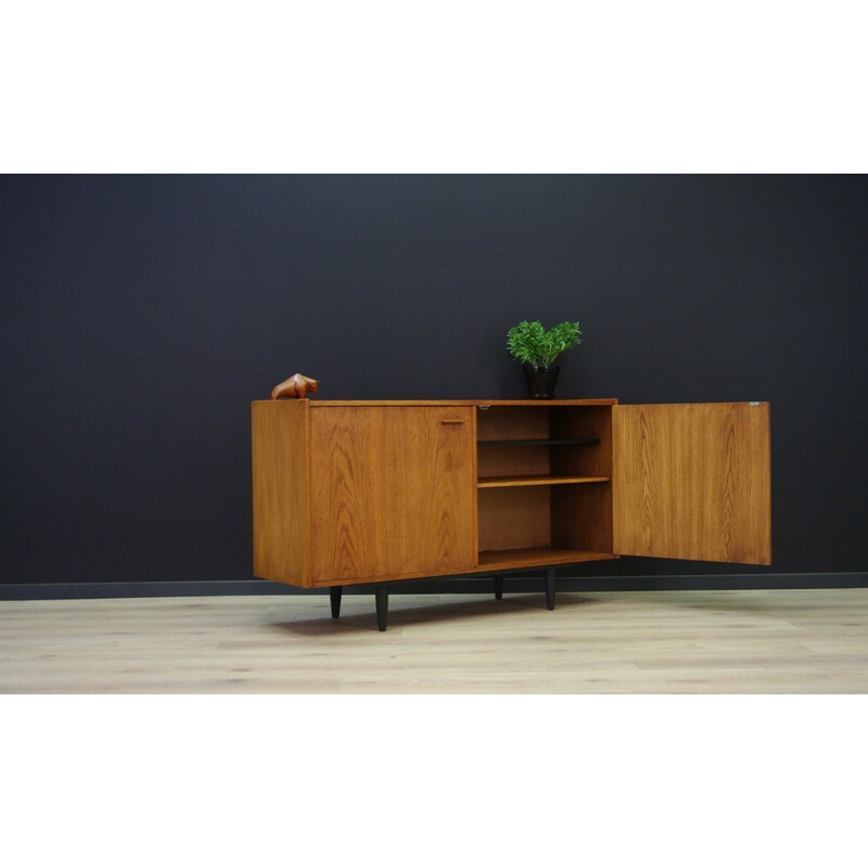 Vintage veneered with ash chest of drawers - 1960s