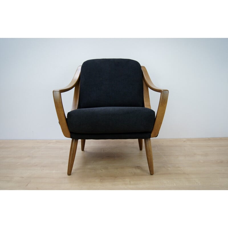 Suite de 2 fauteuils vintage en hêtre, Italie - 1960