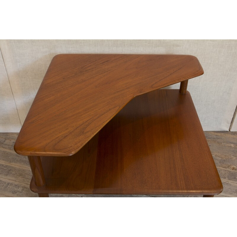 Corner table in teak, Peter HVIDT - 1960s