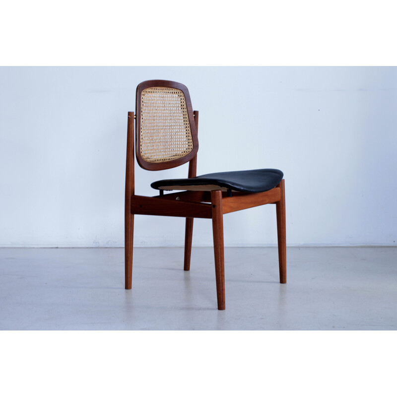 Vintage set of 4 teak chairs by Arne Vodder for France & Son - 1960s