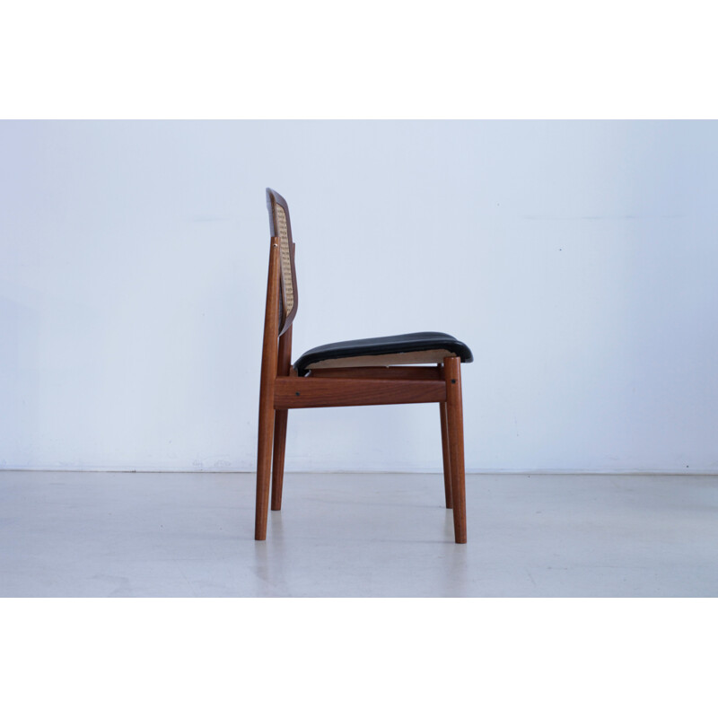 Vintage set of 4 teak chairs by Arne Vodder for France & Son - 1960s