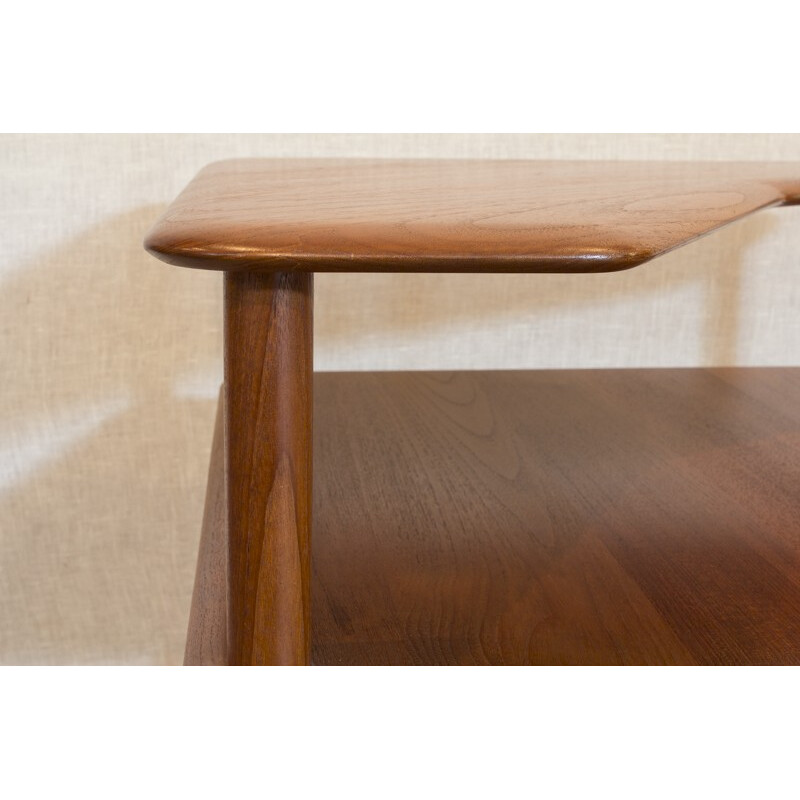 Corner table in teak, Peter HVIDT - 1960s