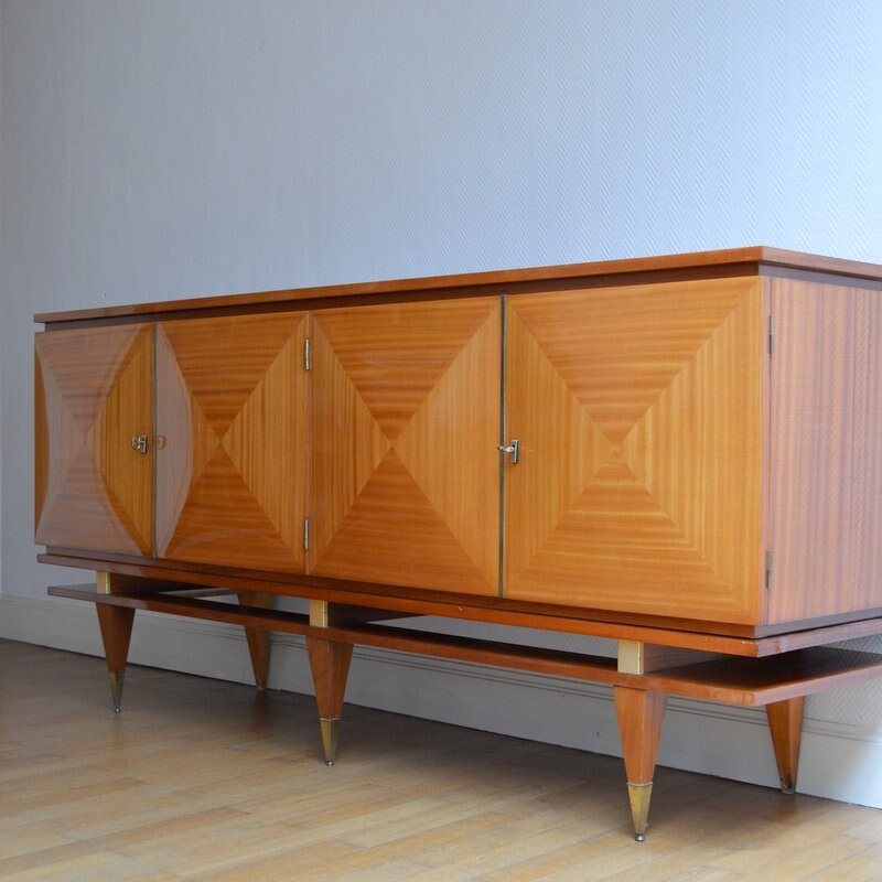 Vintage sidebaord in solid wood - 1950s