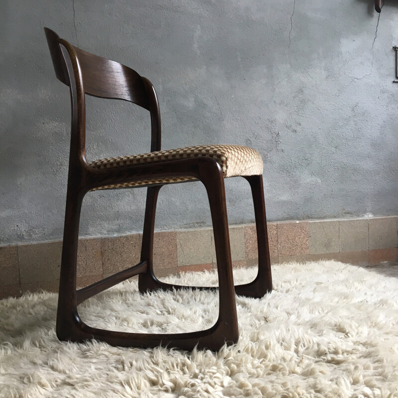 Suite de 4 chaises "Traineau" vintage par Baumann - 1970