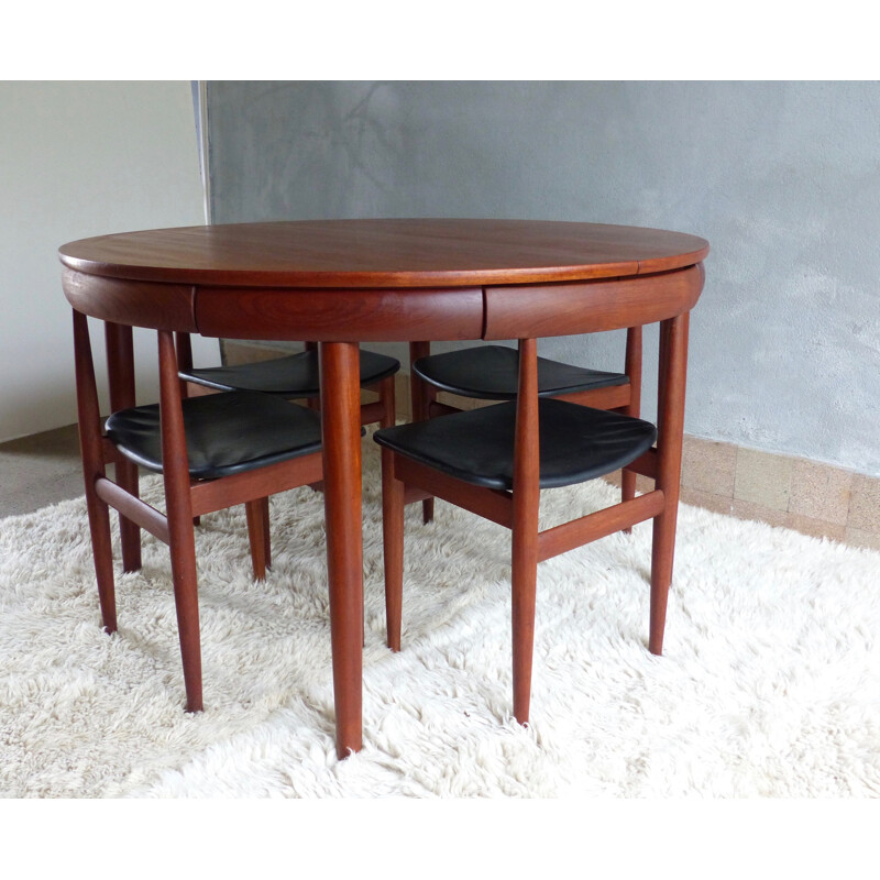 Vintage dining set in teak by Hans Olsen - 1960s