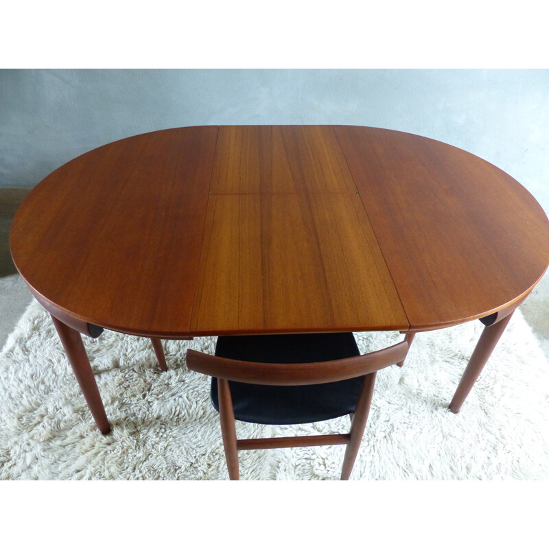 Vintage dining set in teak by Hans Olsen - 1960s