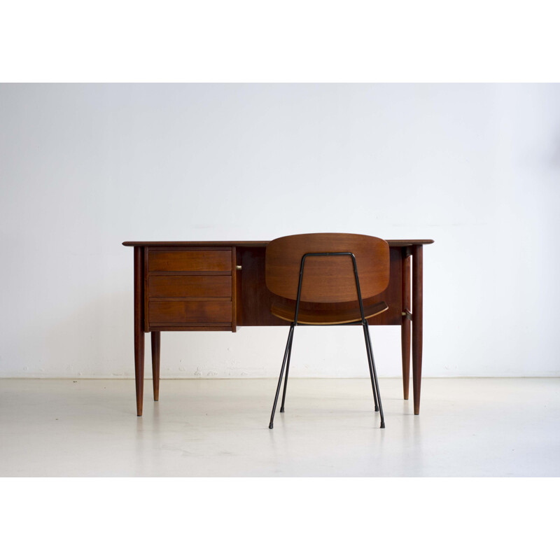 Vintage Scandinavian office set in teak - 1950s