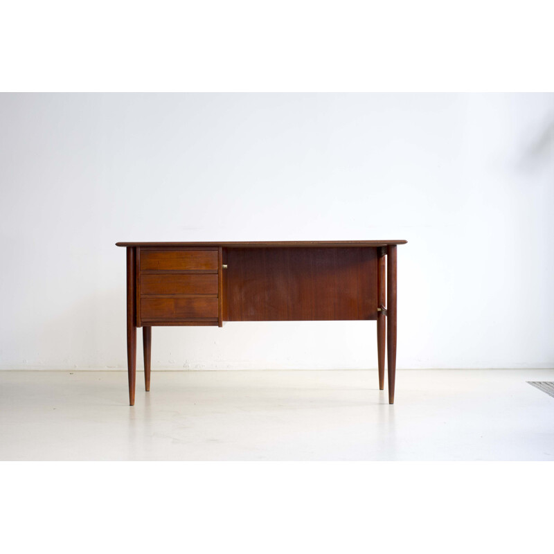 Vintage Scandinavian office set in teak - 1950s