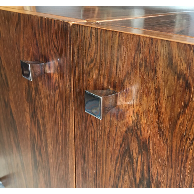 Scandinavian rosewood wall bookcase, 1960