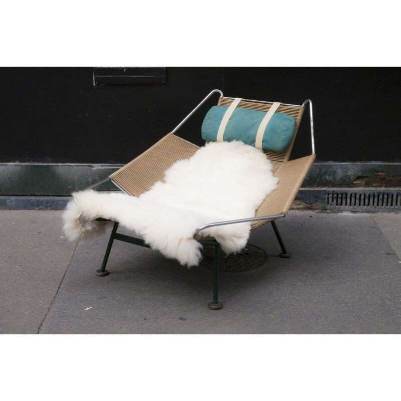 Vintage Flag Halyard armchair by Hans J. Wegner for Getama - 1960s