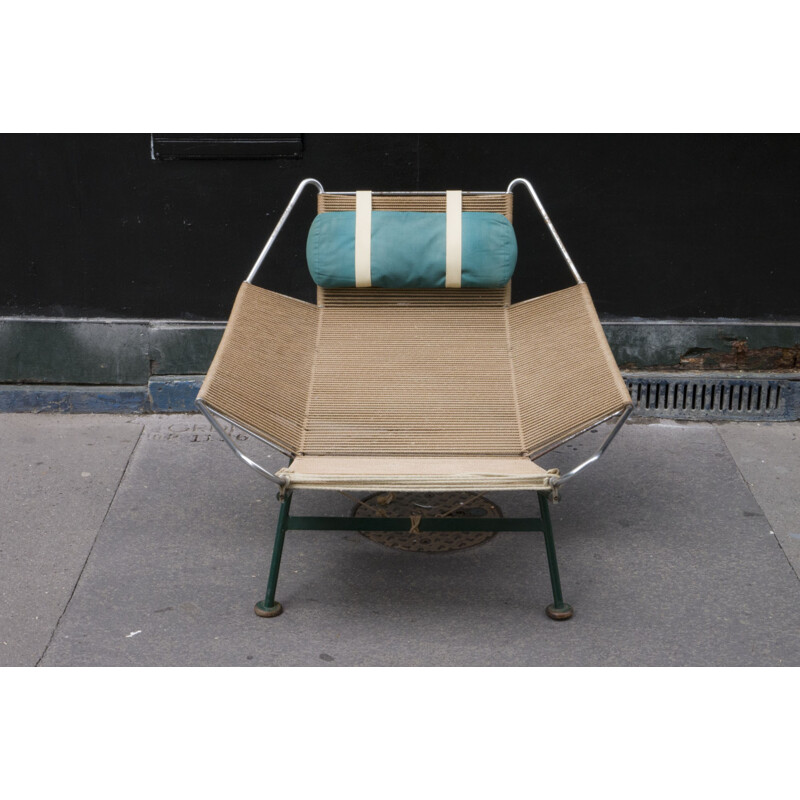 Vintage Flag Halyard armchair by Hans J. Wegner for Getama - 1960s