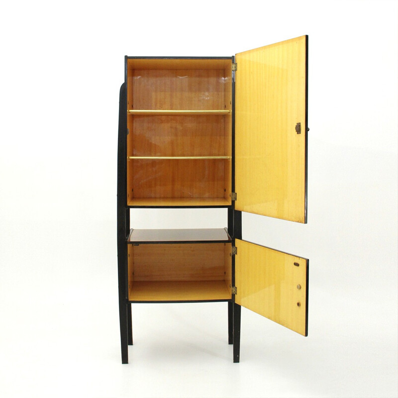 Italian vintage wooden wall unit - 1950s