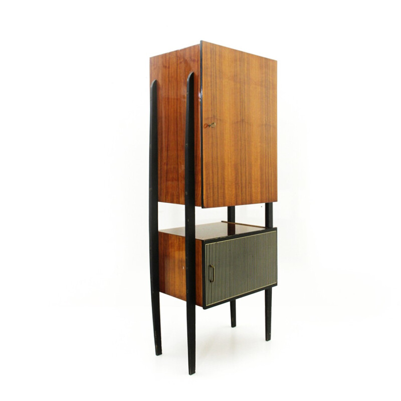 Italian vintage wooden wall unit - 1950s