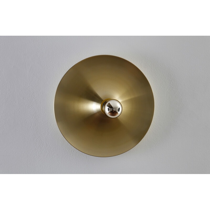 Vintage golden flush ceiling light by Honsel - 1970s