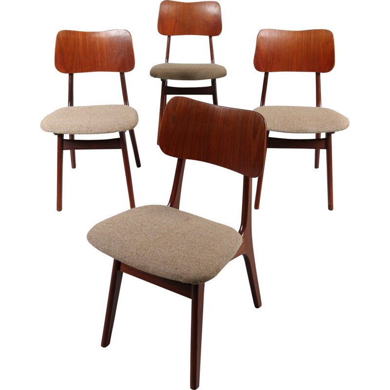 Set of 4 Dutch Vintage dining chairs by Van Teeffelen - 1950s