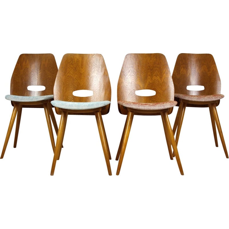 Set of 4 Dining Chairs by Frantisek Jirak for Tatra - 1960s