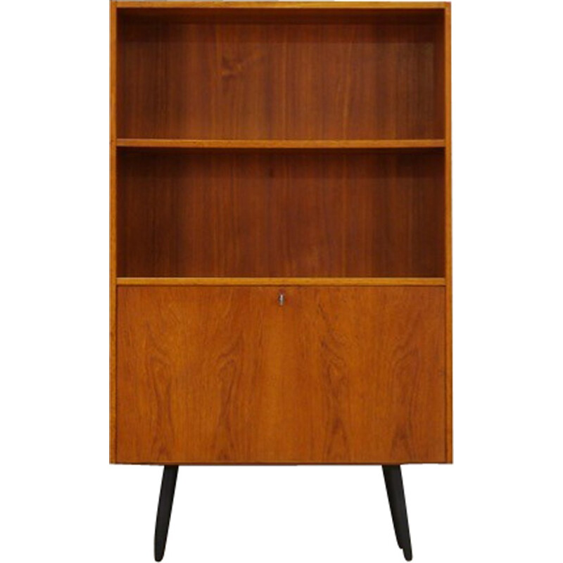 Vintage veneered with teak cabinet with one shelf - 1960s