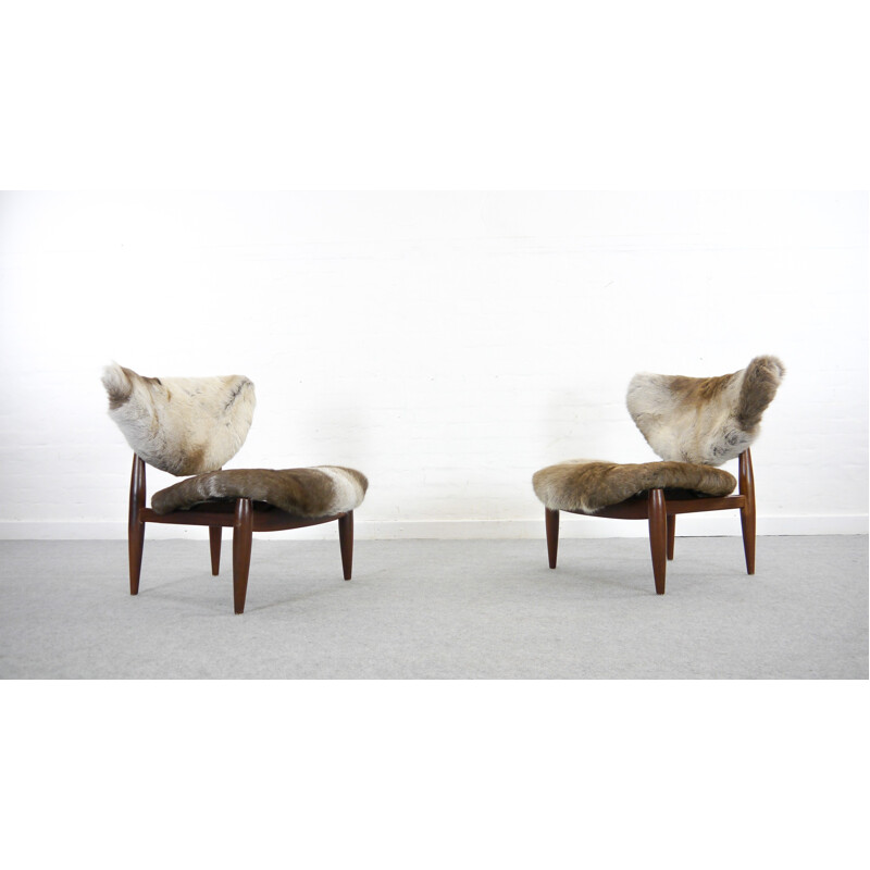 Pair of scandinavian Low Chairs - 1950s