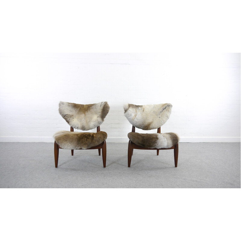 Pair of scandinavian Low Chairs - 1950s