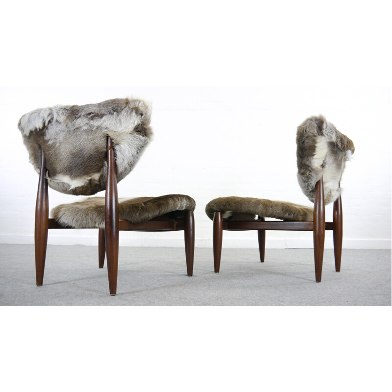 Pair of scandinavian Low Chairs - 1950s