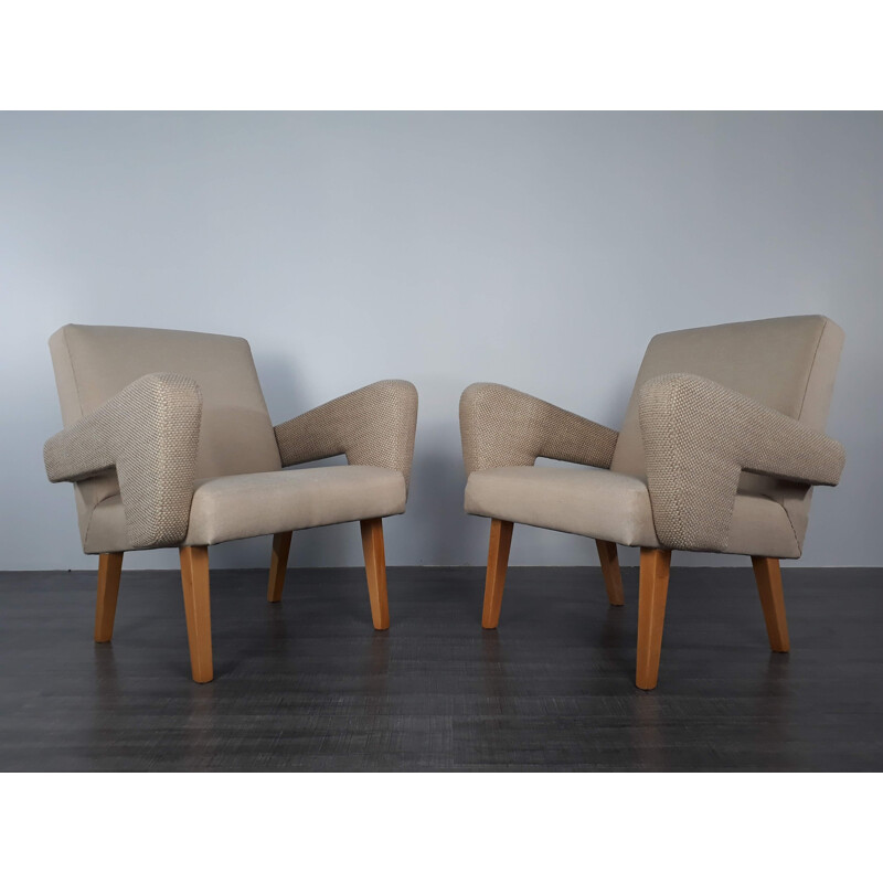 Paire de fauteuils Jitona vintage tchécoslovaque - 1960