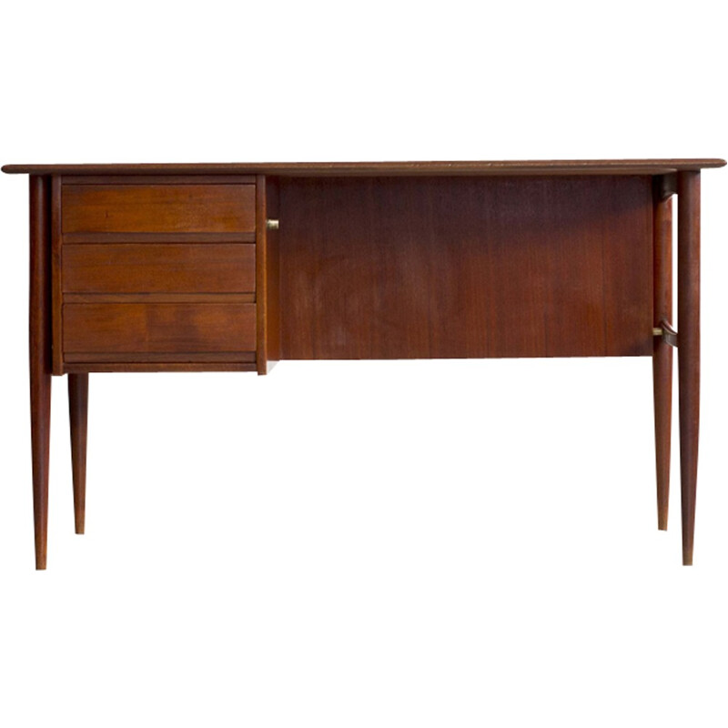 Vintage Scandinavian office set in teak - 1950s