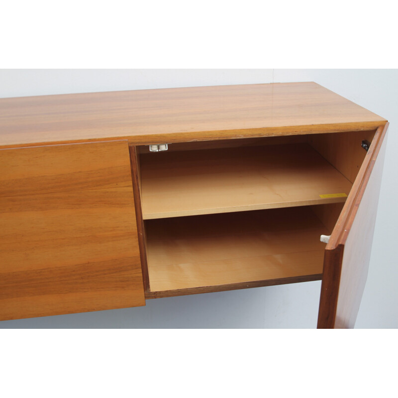 Vintage floating wall sideboard in walnut - 1960s