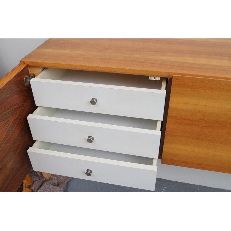 Vintage floating wall sideboard in walnut - 1960s