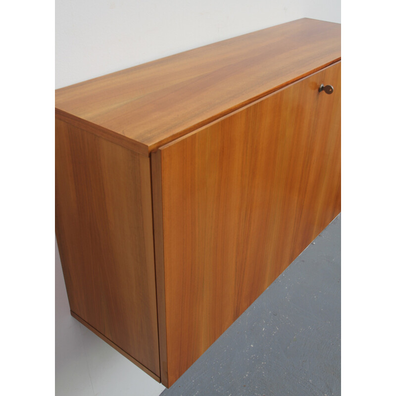 Vintage floating bar case in walnut - 1960s