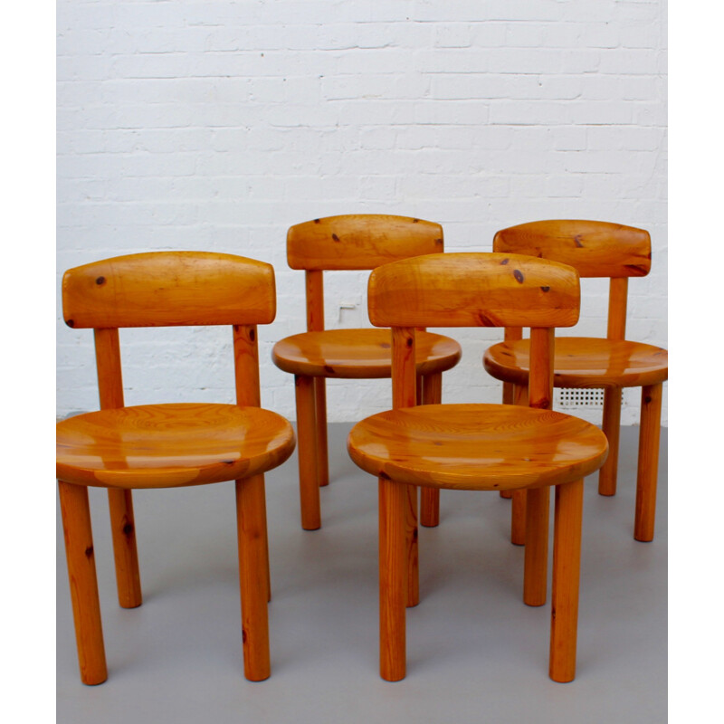 Set of 4 Pine Dining Chairs By Rainer Daumiller For Hirtshals Sawmill - 1970s