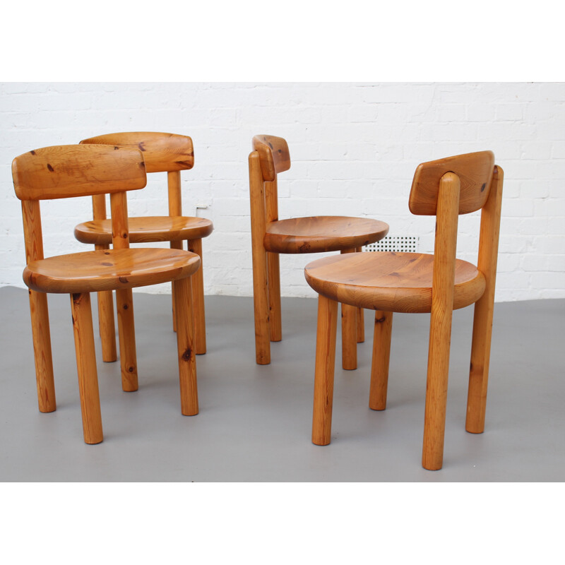 Set of 4 Pine Dining Chairs By Rainer Daumiller For Hirtshals Sawmill - 1970s