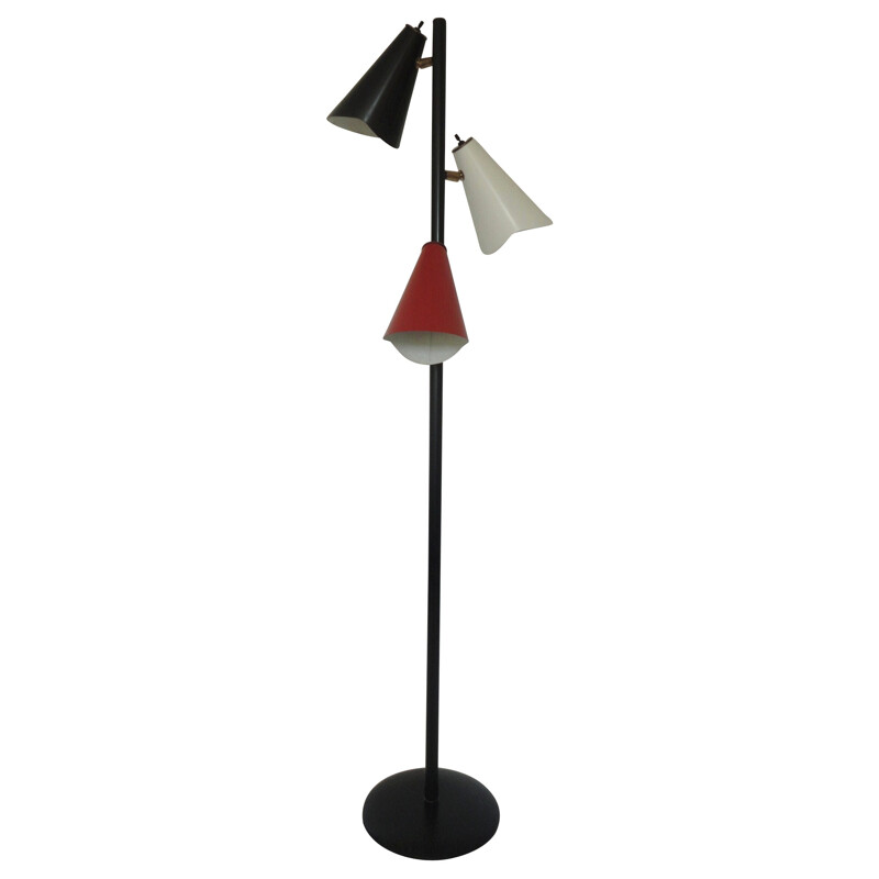 Floor lamp with 3 lights, Lightolier - 1950s