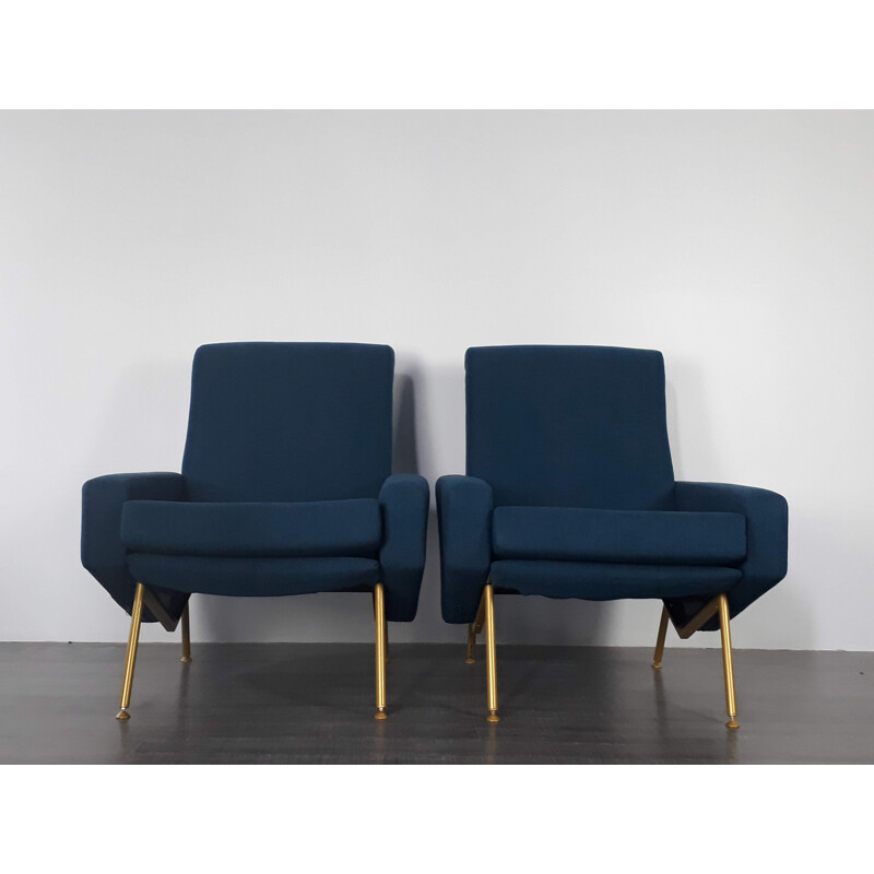 Vintage pair of armchairs "Troïka" by Pierre Guariche for Airborna - 1950s
