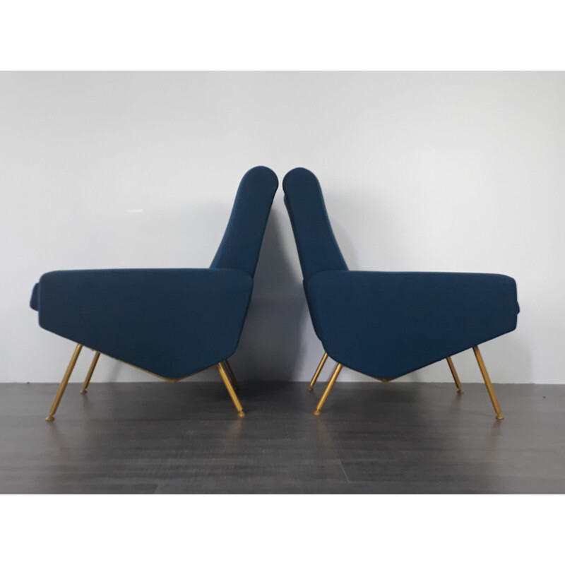 Vintage pair of armchairs "Troïka" by Pierre Guariche for Airborna - 1950s