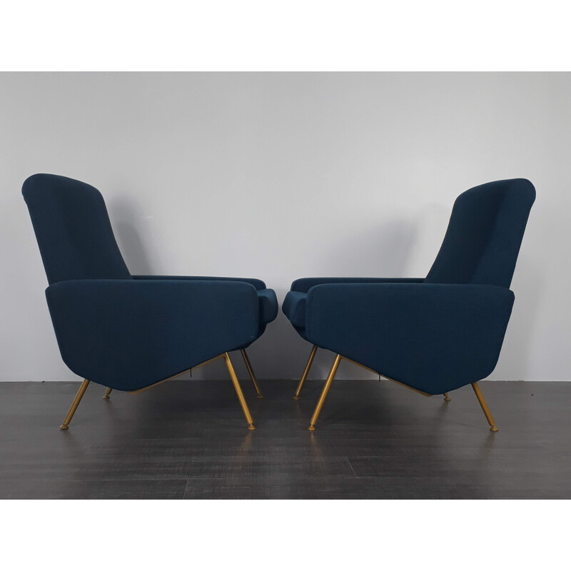 Vintage pair of armchairs "Troïka" by Pierre Guariche for Airborna - 1950s