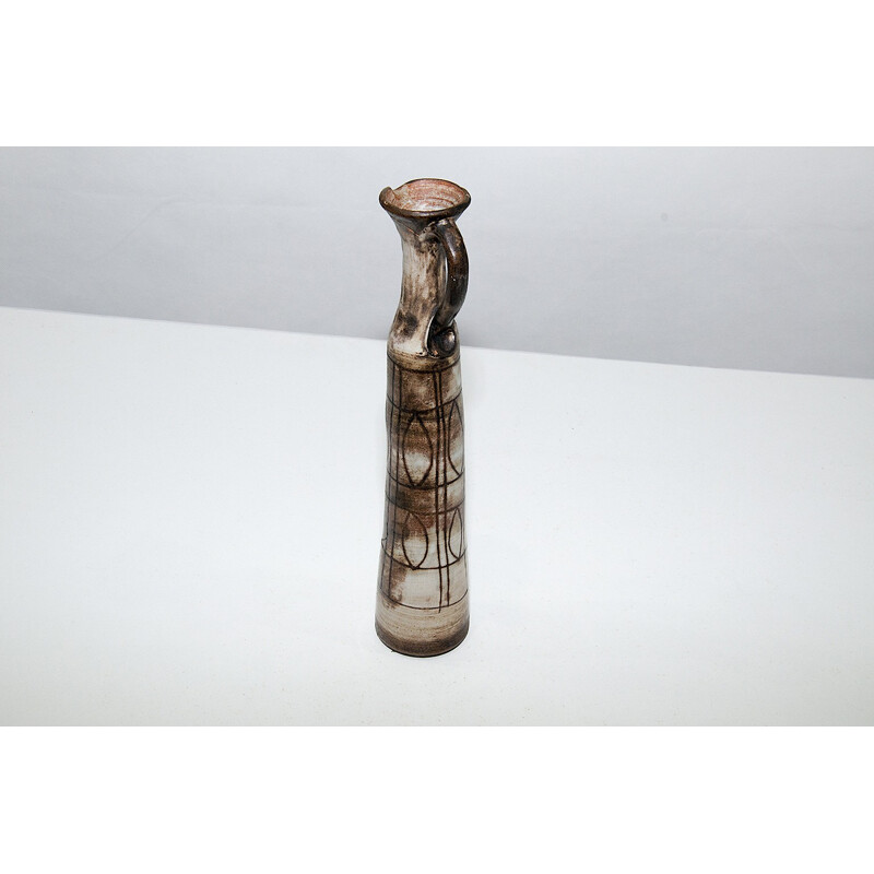 Vase vintage en céramique émaillé par Jaques Pouchain pour Atelier Dieulefit - 1950