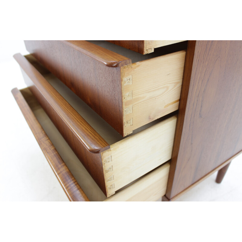 Vintage Danish teak chest of 6 drawers - 1960s