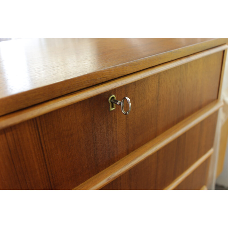 Vintage Danish teak chest of 6 drawers - 1960s