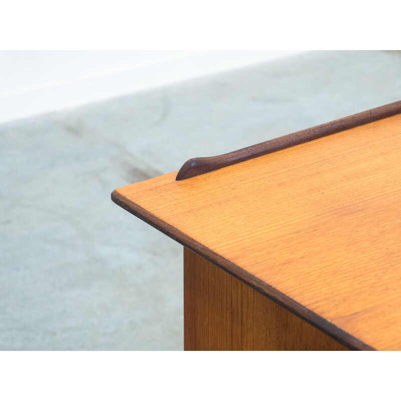 Vintage teak wood desk by Louis van Teeffelen for Wébé - 1950s