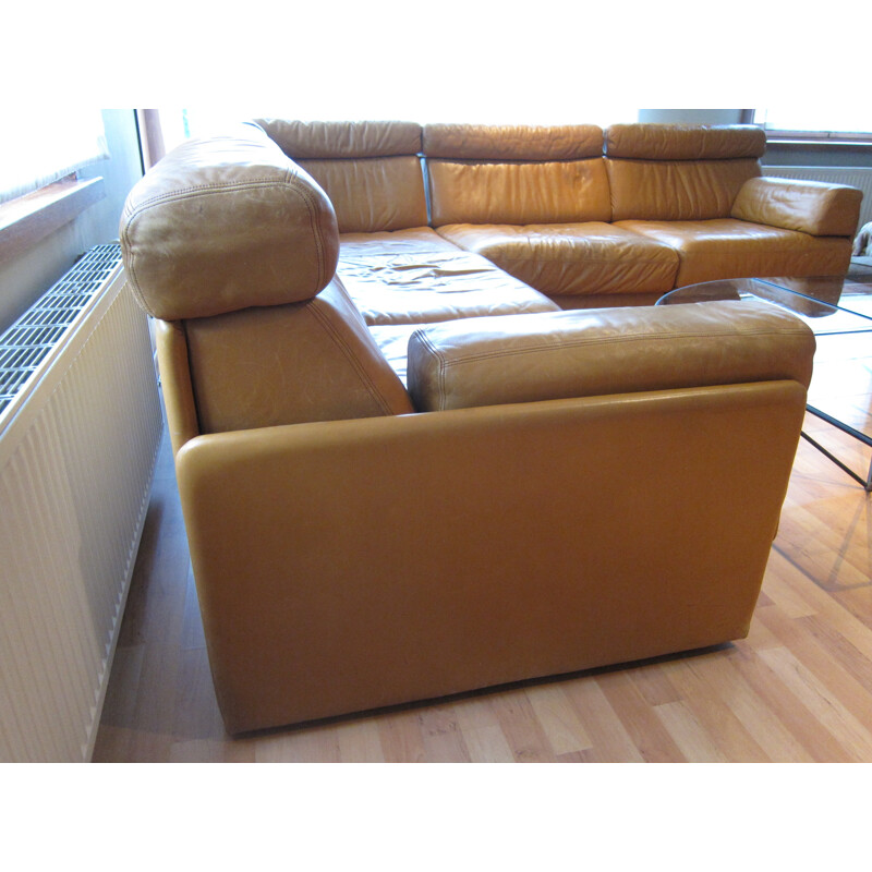 leather Vintage modular sofa De Sede - 1970s