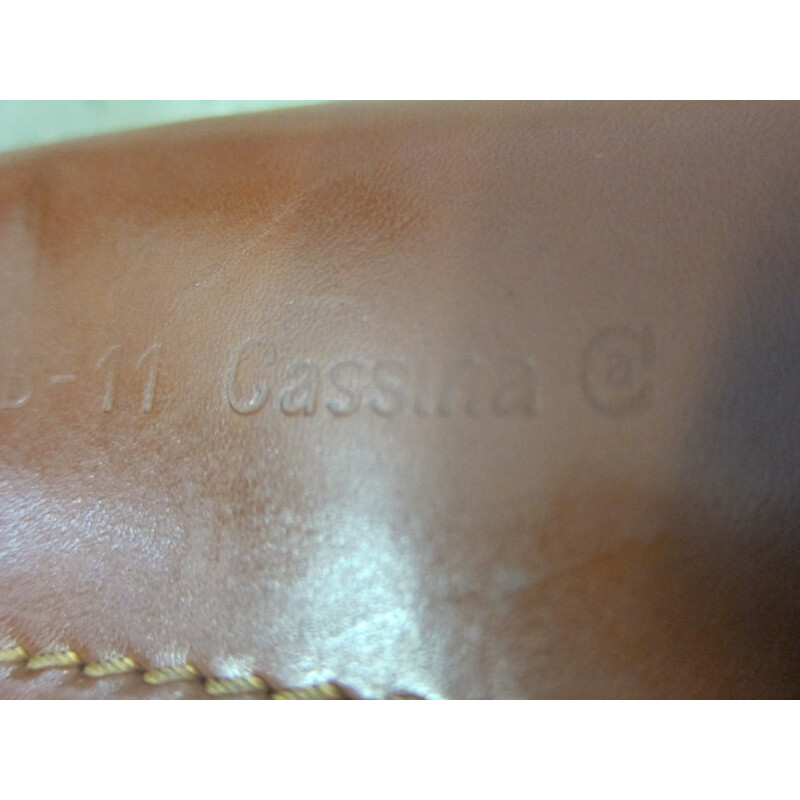 Fauteuils Cassina CAB 413 en cuir par Mario Bellini - 1970