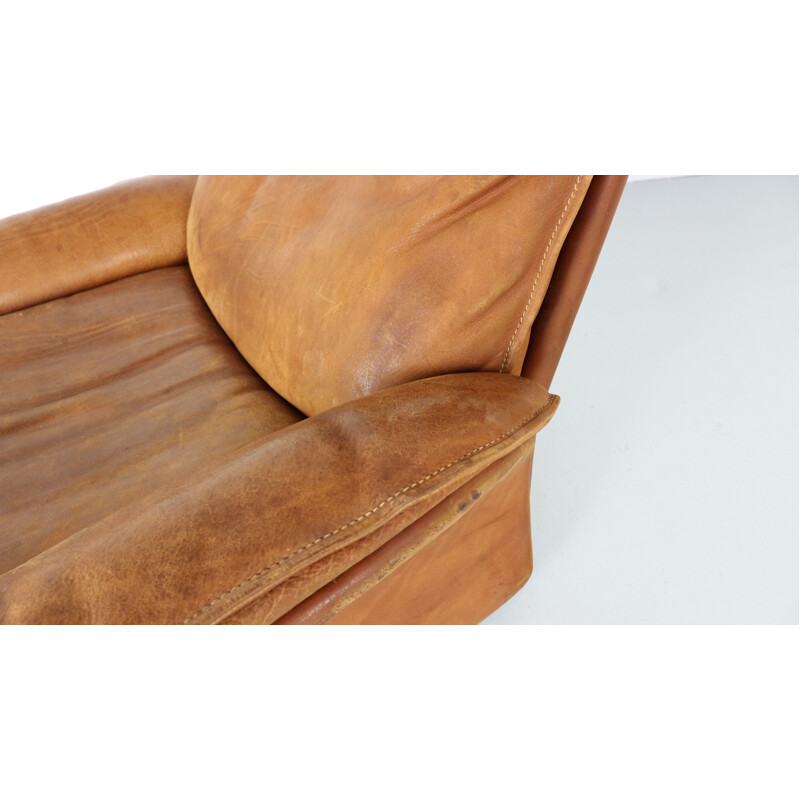 De Sede Vintage Cognac Leather Lounge Chair - 1970s